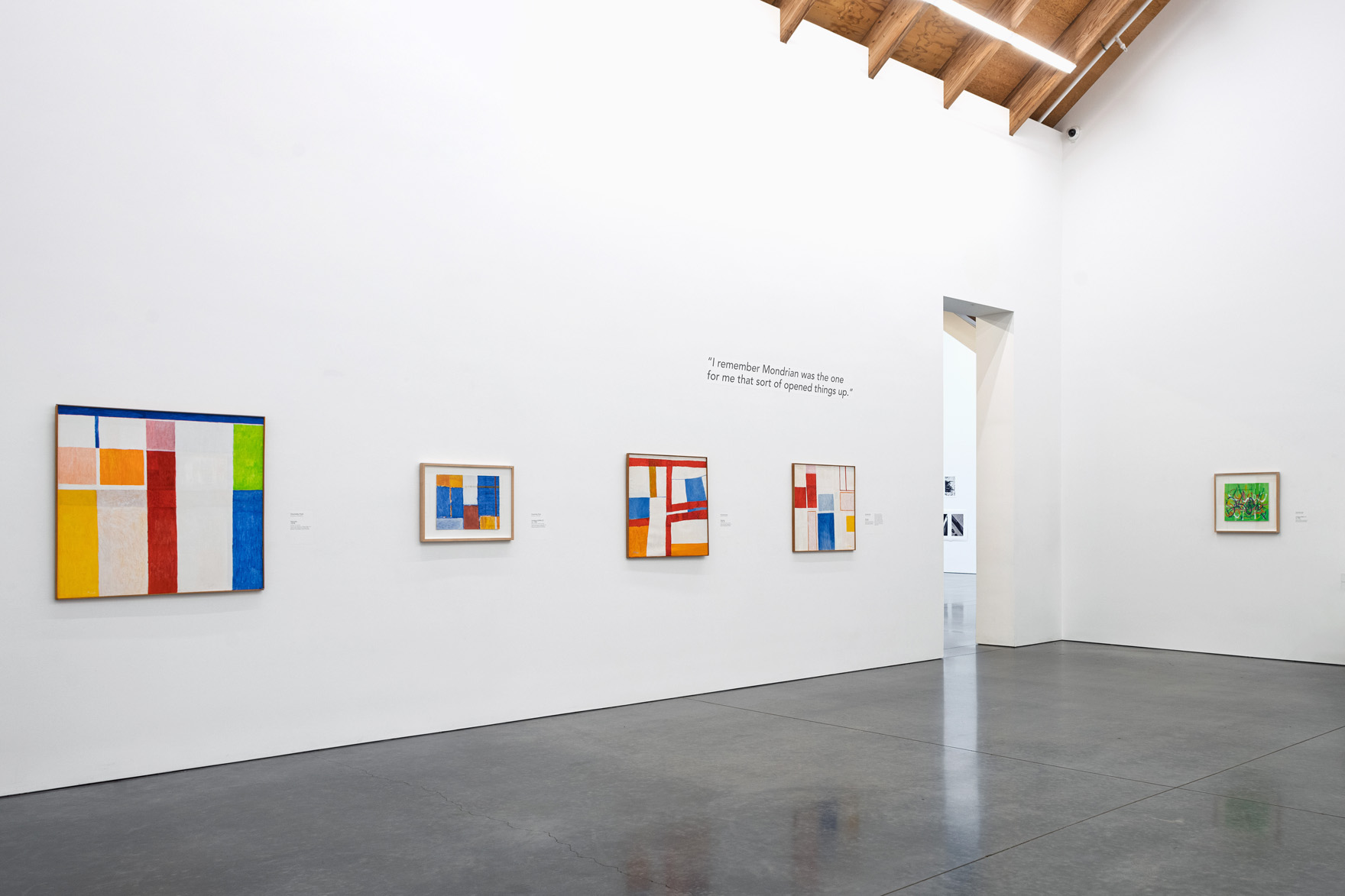 installation view of paintings by Charlotte Park